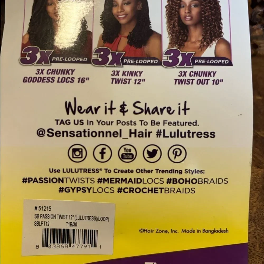Sensationnel Crochet Braids Lulutress Passion Twist 12